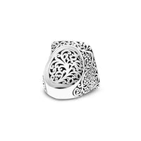 Rectangular Faceted Black Onyx LH Scroll Cocktail
