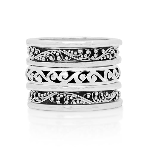 Classic 7 Stack Ring Set - Lois Hill Jewelry