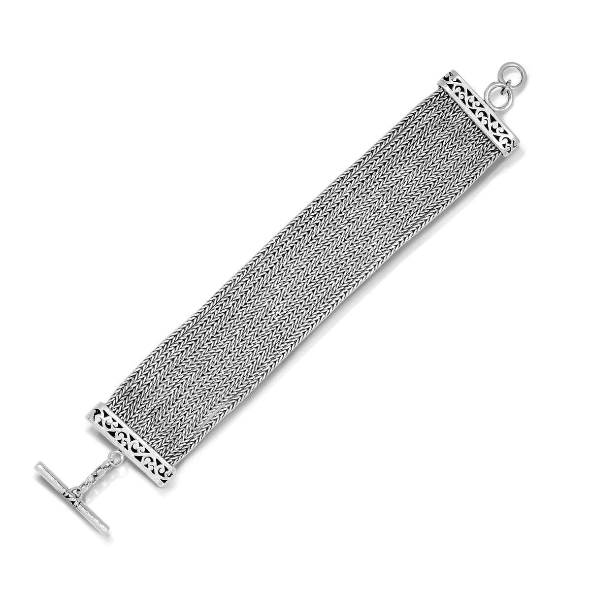 Classic Multi Weave Signature Carved Scroll Bracelet - Lois Hill Jewelry