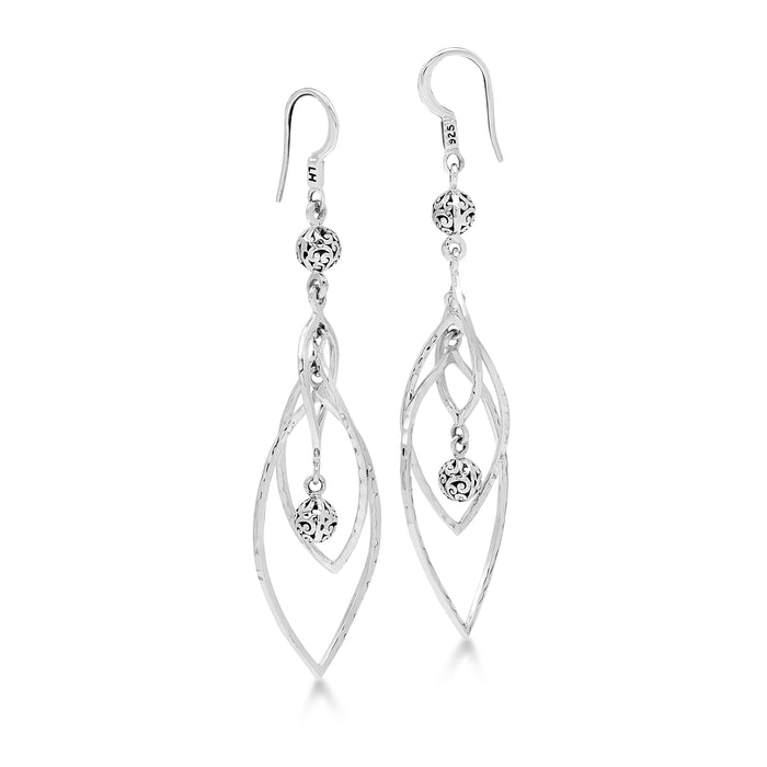 Classic Light with Scroll Ball Earrings - Lois Hill Jewelry