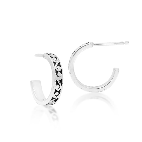 Small Cutout Hoop Earrings - Lois Hill Jewelry