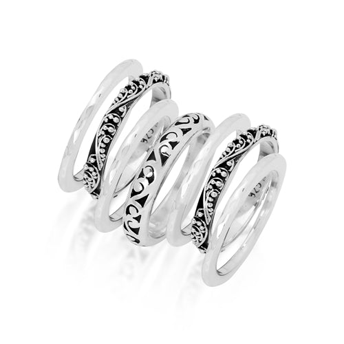 Classic 7 Stack Ring Set - Lois Hill Jewelry