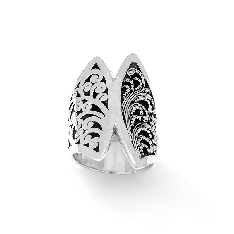 Butterfly Cutout and Granulated Ring - Lois Hill Jewelry