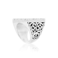 Cutout Scroll Square Ring - Lois Hill Jewelry