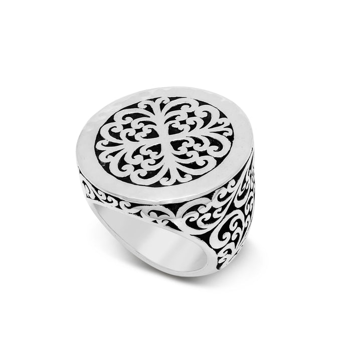 Round Geometry Signature Scroll Ring - Lois Hill Jewelry