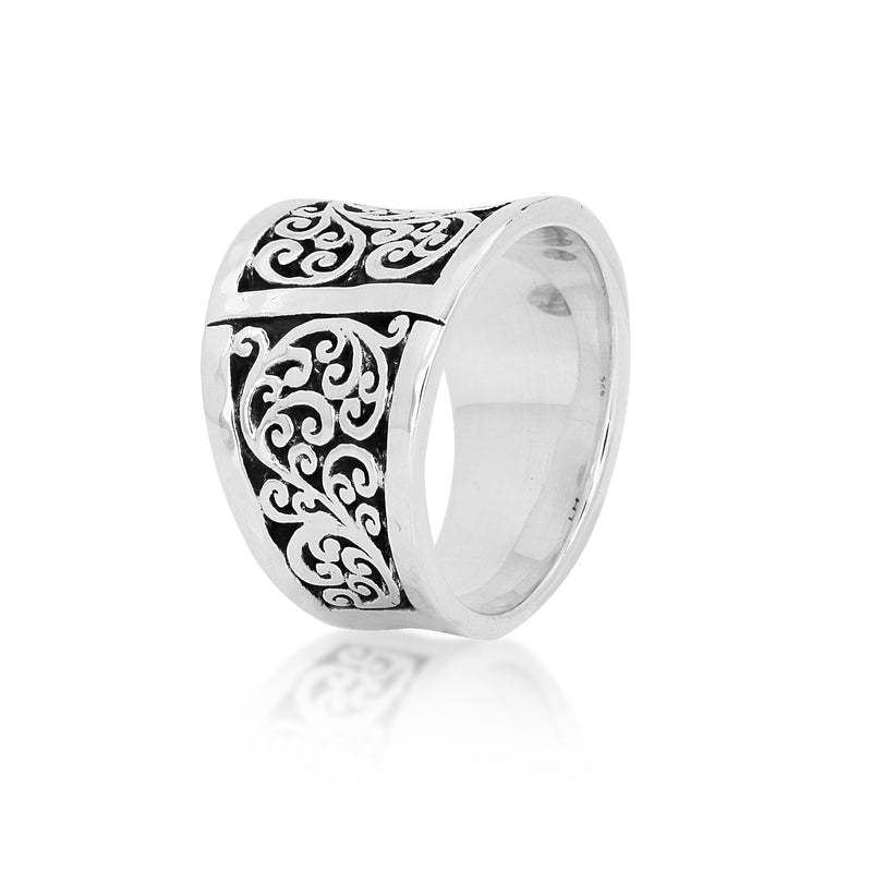 Classic Signature Scroll  Ring - Lois Hill Jewelry