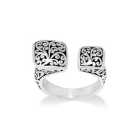 Double Square Signature Scroll Ring - Lois Hill Jewelry