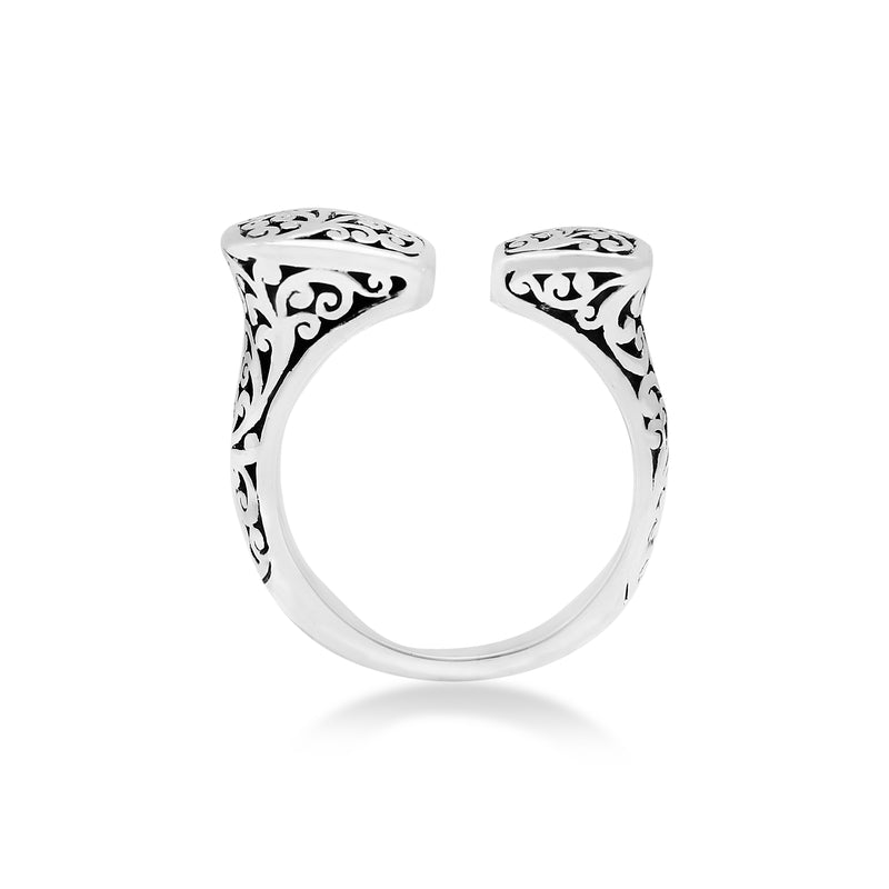 Double Square Signature Scroll Ring - Lois Hill Jewelry