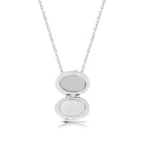 Classic Signature Scroll Round Locket Pendant Necklace 17"-18"