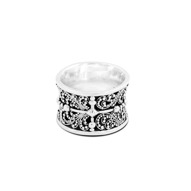 Classic Granulated Alhambra Ring - Lois Hill Jewelry