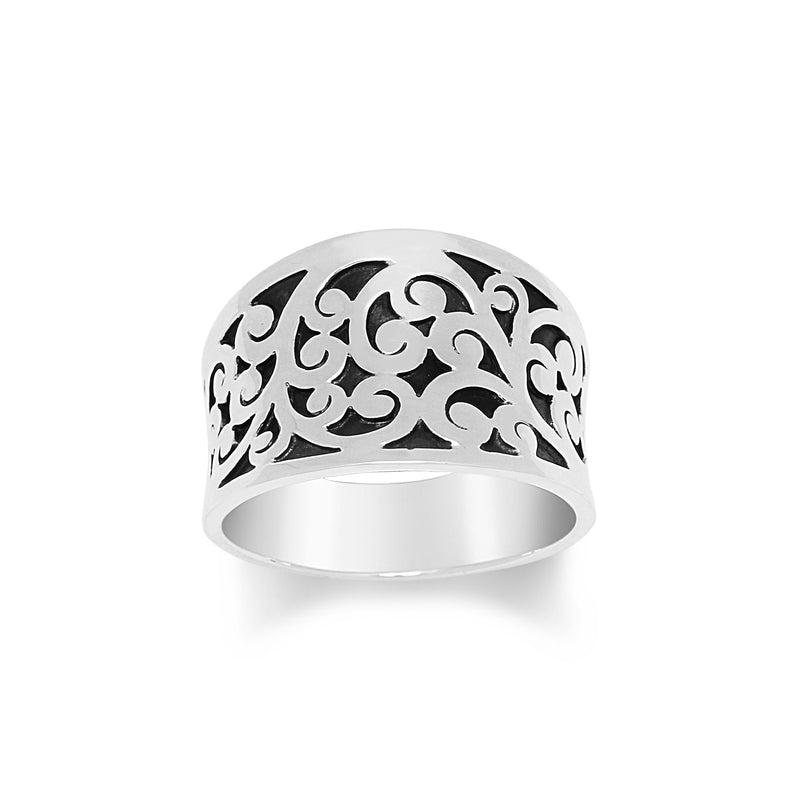 LH Signature Scroll Concave Tapered Ring