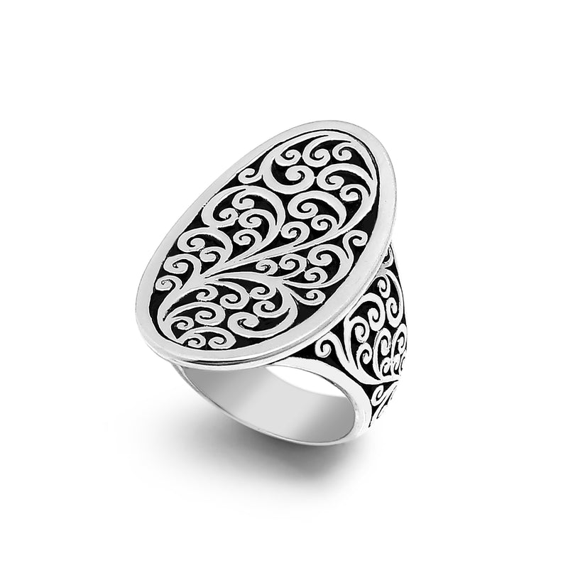 LH Classic Scroll Saddle Ring