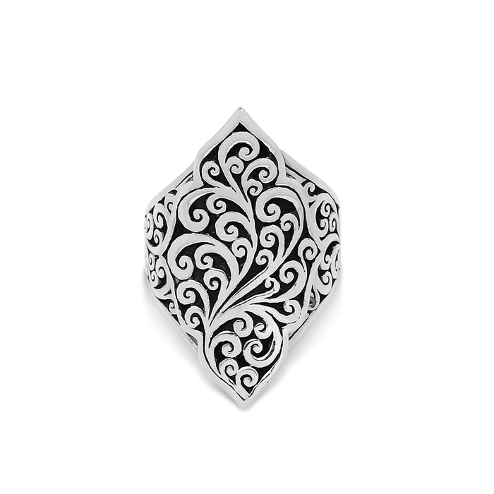 LH Scroll Alhambra Saddle Ring