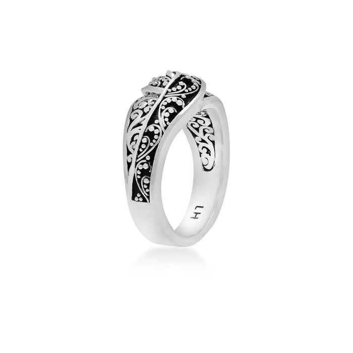 LH Classic Signature Scroll & Granulated Ring
