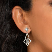 Open Alhambra Diamond on LH Scroll Earrings