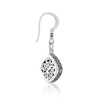 Classic Cutout Scroll Cushion Drop Earrings with Black Onyx - Lois Hill Jewelry