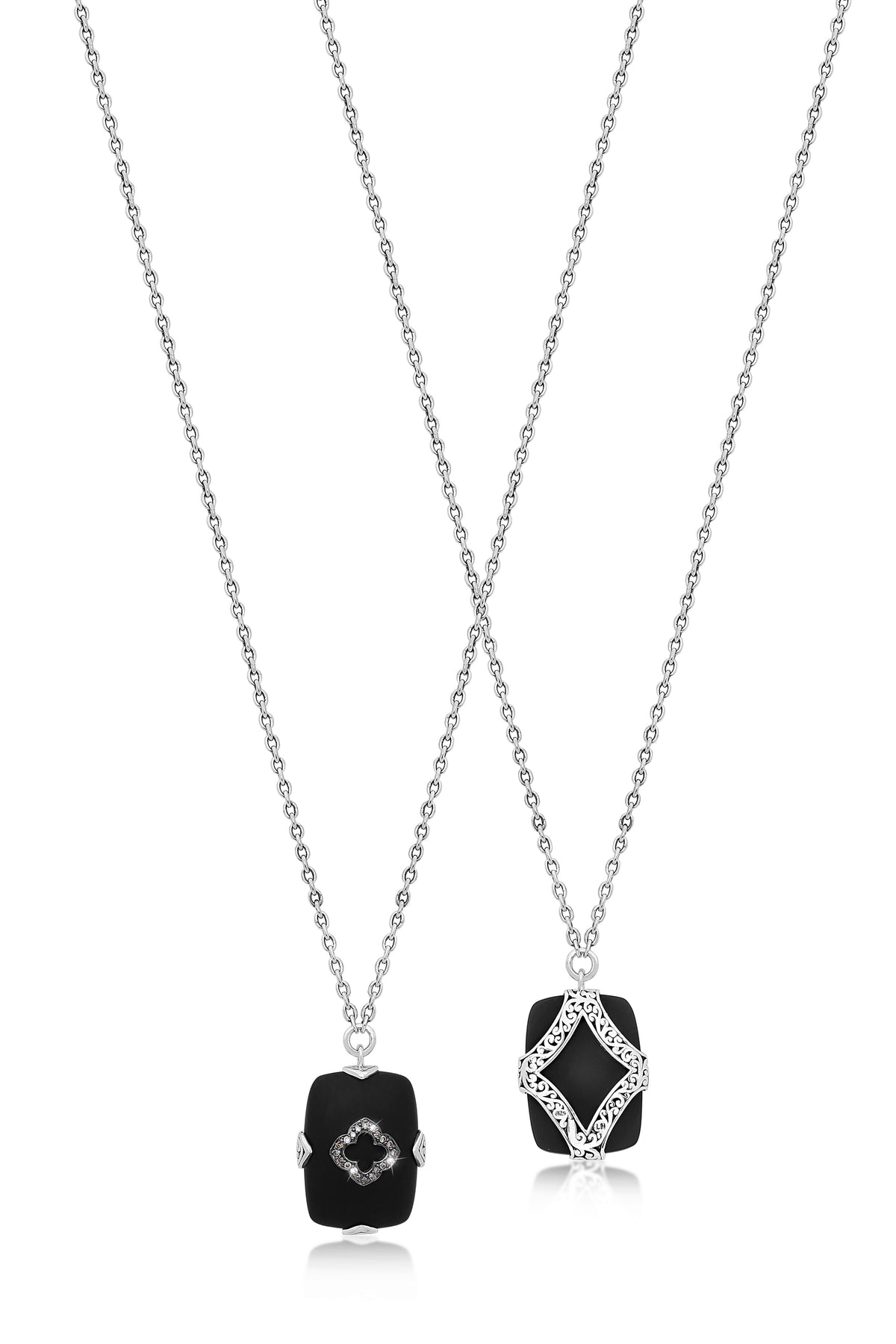 Brown Diamond & Matte Black Onyx Necklace