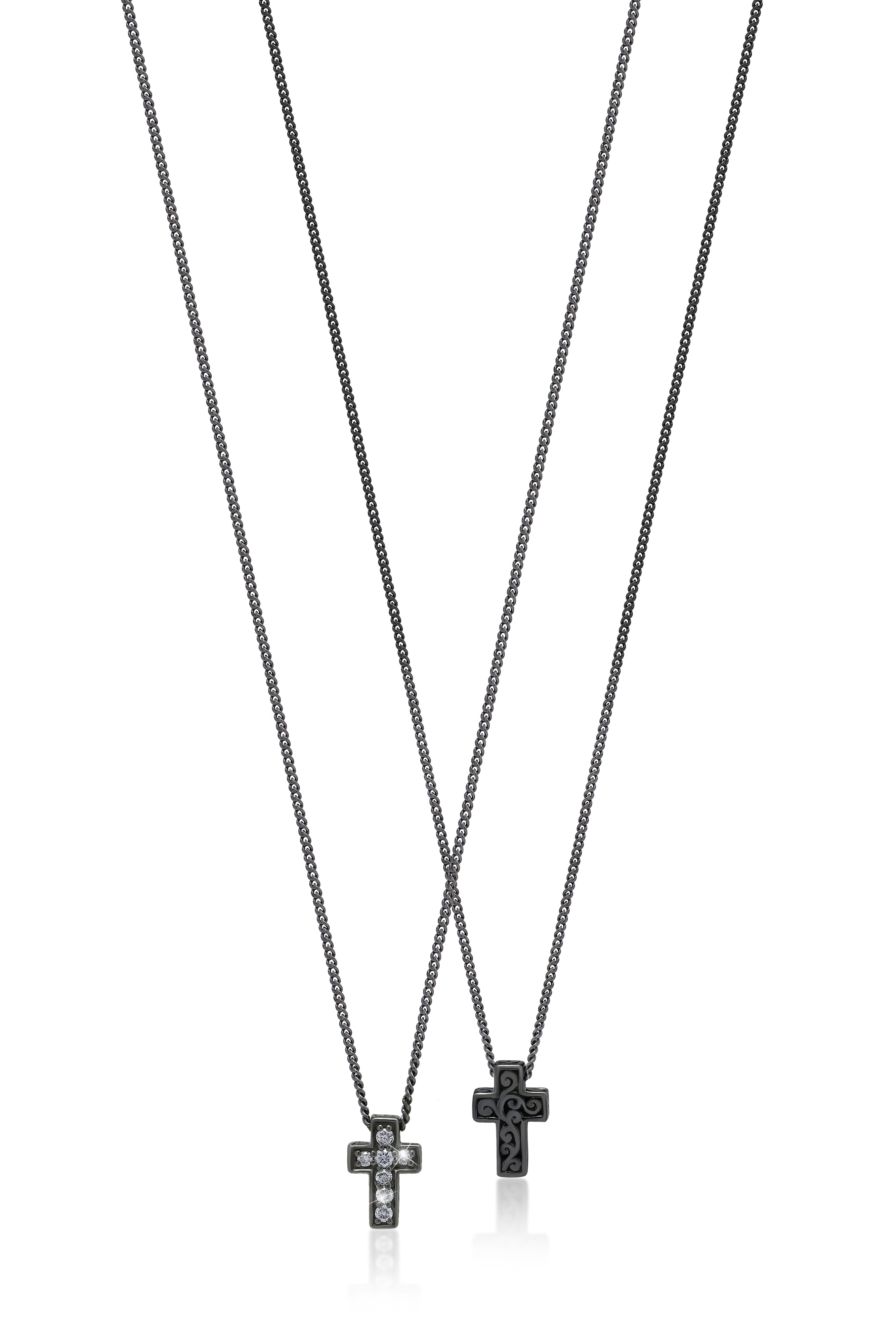 Buy Lilu Jewels Pure 925 Sterling Silver Black Enamel Lord Jesus Holy Cross  Pendant Necklace with 18 inch Chain for Women and Girls Online at Best  Prices in India - JioMart.